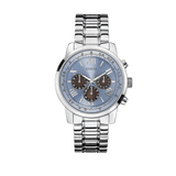 Buy Shop Guess Horizon Chronograph Quartz Blue Dial Silver Steel Strap Watch for Men - W0379G6 USA Online