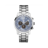 Buy Shop Guess Horizon Chronograph Quartz Blue Dial Silver Steel Strap Watch for Men - W0379G6 USA Online