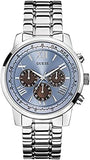 Buy Shop Guess Horizon Chronograph Quartz Blue Dial Silver Steel Strap Watch for Men - W0379G6 USA Online