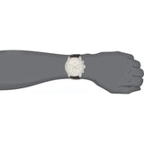 Buy Shop Guess Horizon Chronograph White Dial Brown Leather Strap Watch For Men - W0380G2 USA Online