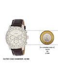 Buy Shop Guess Horizon Chronograph White Dial Brown Leather Strap Watch For Men - W0380G2 USA Online