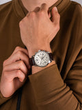 Buy Shop Guess Horizon Chronograph White Dial Brown Leather Strap Watch For Men - W0380G2 USA Online