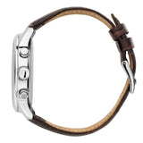 Buy Shop Guess Horizon Chronograph White Dial Brown Leather Strap Watch For Men - W0380G2 USA Online