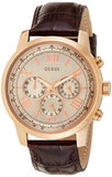 Buy Shop Guess Horizon Quartz Champagne Dial Brown Leather Strap Watch For Women - W0380G4 USA Online