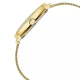 Buy Shop Guess Iconic Diamonds Gold Dial Gold Mesh Bracelet Watch For Women - GW0477L2 USA Online
