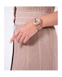Buy Shop Guess Iconic Diamonds Rose Gold Dial Rose Gold Mesh Bracelet Watch For Women - GW0477L3 USA Online