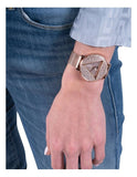 Buy Shop Guess Iconic Diamonds Rose Gold Dial Rose Gold Mesh Bracelet Watch For Women - GW0477L3 USA Online