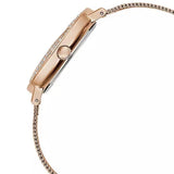 Buy Shop Guess Iconic Diamonds Rose Gold Dial Rose Gold Mesh Bracelet Watch For Women - GW0477L3 USA Online