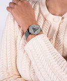 Buy Shop Guess Iconic Diamonds Silver Dial Silver Mesh Bracelet Watch For Women - GW0477L1 USA Online