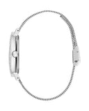 Buy Shop Guess Iconic Diamonds Silver Dial Silver Mesh Bracelet Watch For Women - GW0477L1 USA Online