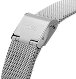 Buy Shop Guess Iconic Diamonds Silver Dial Silver Mesh Bracelet Watch For Women - GW0477L1 USA Online