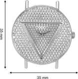 Buy Shop Guess Iconic Diamonds Silver Dial Silver Mesh Bracelet Watch For Women - GW0477L1 USA Online