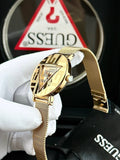 Buy Shop Guess Iconic Quartz Gold Dial Gold Mesh Bracelet Watch For Women - GW0527L2 USA Online