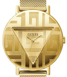 Buy Shop Guess Iconic Quartz Gold Dial Gold Mesh Bracelet Watch For Women - GW0527L2 USA Online