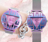 Buy Shop Guess Iconic Quartz Multicolor Dial Multicolor Mesh Bracelet Watch For Women - GW0479L1 USA Online