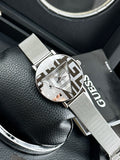 Buy Shop Guess Iconic Quartz Silver Dial Silver Mesh Bracelet Watch For Women - GW0527L1 USA Online