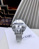 Buy Shop Guess Iconic Quartz Silver Dial Silver Mesh Bracelet Watch For Women - GW0527L1 USA Online