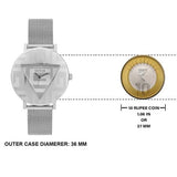Buy Shop Guess Iconic Quartz Silver Dial Silver Mesh Bracelet Watch For Women - GW0527L1 USA Online