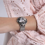 Buy Shop Guess Iconic Quartz Silver Dial Silver Mesh Bracelet Watch For Women - GW0527L1 USA Online