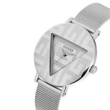 Buy Shop Guess Iconic Quartz Silver Dial Silver Mesh Bracelet Watch For Women - GW0527L1 USA Online