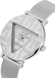 Buy Shop Guess Iconic Quartz Silver Dial Silver Mesh Bracelet Watch For Women - GW0527L1 USA Online
