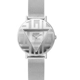 Buy Shop Guess Iconic Quartz Silver Dial Silver Mesh Bracelet Watch For Women - GW0527L1 USA Online