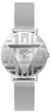 Buy Shop Guess Iconic Quartz Silver Dial Silver Mesh Bracelet Watch For Women - GW0527L1 USA Online