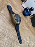 Buy Shop Guess Indovina Quartz Black Dial Black Leather Strap Watch For Men - W0040G9 USA Online