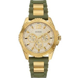 Buy Shop Guess Interpid 2 Golden Dial Two Tone Silicon Strap Watch For Women - W0325L5 USA Online