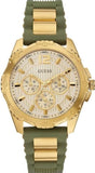 Buy Shop Guess Interpid 2 Golden Dial Two Tone Silicon Strap Watch For Women - W0325L5 USA Online