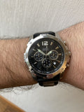 Buy Shop Guess Intrepid Chronograph Black Dial Two Tone Steel Strap Watch for Men - W0167G1 USA Online