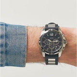Buy Shop Guess Intrepid Chronograph Black Dial Two Tone Steel Strap Watch for Men - W0167G1 USA Online