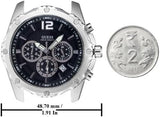 Buy Shop Guess Intrepid Chronograph Black Dial Two Tone Steel Strap Watch for Men - W0167G1 USA Online