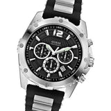 Buy Shop Guess Intrepid Chronograph Black Dial Two Tone Steel Strap Watch for Men - W0167G1 USA Online