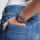 Buy Shop Guess Intricate Iridescent Crystals Purple Dial Purple Steel Strap Watch for Women - GW0401L4 USA Online