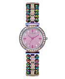Buy Shop Guess Intricate Iridescent Crystals Purple Dial Purple Steel Strap Watch for Women - GW0401L4 USA Online