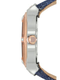 Buy Shop Guess Jet Setter Analog Blue Dial Blue Denim Strap Watch For Women - W0289L1 USA Online