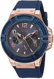 Buy Shop Guess Jet Setter Analog Quartz Blue Dial Blue Rubber Strap Watch For Women - W0571L1 USA Online