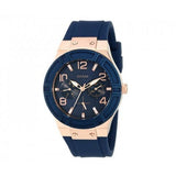 Buy Shop Guess Jet Setter Analog Quartz Blue Dial Blue Rubber Strap Watch For Women - W0571L1 USA Online