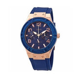 Buy Shop Guess Jet Setter Analog Quartz Blue Dial Blue Rubber Strap Watch For Women - W0571L1 USA Online
