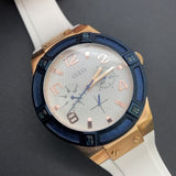 Buy Shop Guess Jet Setter White Dial White Rubber Strap Watch for Women - W0564L1 USA Online