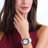Buy Shop Guess Jet Setter White Dial White Rubber Strap Watch for Women - W0564L1 USA Online