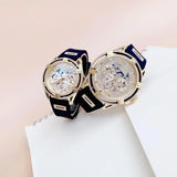 Buy Shop Guess King Quartz Crystals Gold Dial Black Silicone Strap Watch For Men - GW0537G2 USA Online