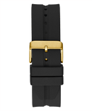 Buy Shop Guess King Quartz Crystals Gold Dial Black Silicone Strap Watch For Men - GW0537G2 USA Online