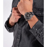 Buy Shop Guess King Quartz Crystals Silver Dial Black Silicone Strap Watch For Men - GW0537G1 USA Online
