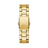 Guess Confetti Chronograph Rainbow Dial Gold Steel Strap Watch For Women - GW0483L4