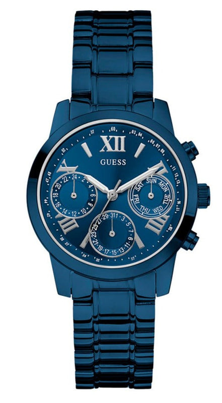 Buy Shop Guess F14 Chronograph Analog Blue Dial Blue Steel Strap Watch For Women - W0448L5 USA Online