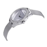 Buy Shop Guess Tri Glitz Quartz Silver Dial Silver Mesh Bracelet Watch For Women - W1142L1 USA Online