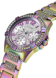 Buy Shop Guess Lady Frontier Diamonds Silver Dial Multicolor Steel Strap Watch for Women - GW0044L1 USA Online