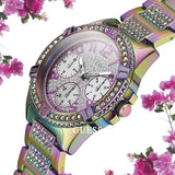 Buy Shop Guess Lady Frontier Diamonds Silver Dial Multicolor Steel Strap Watch for Women - GW0044L1 USA Online